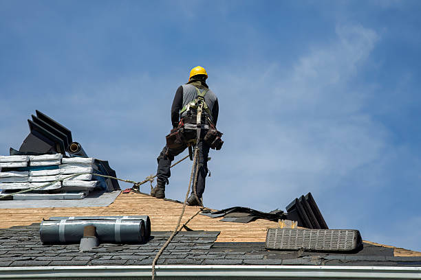 Professional Gutter Installation technician working in Sanbornville, NH